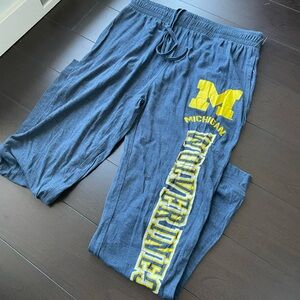 NEW Michigan Wolverines College Blue + Yellow Lounge Pants